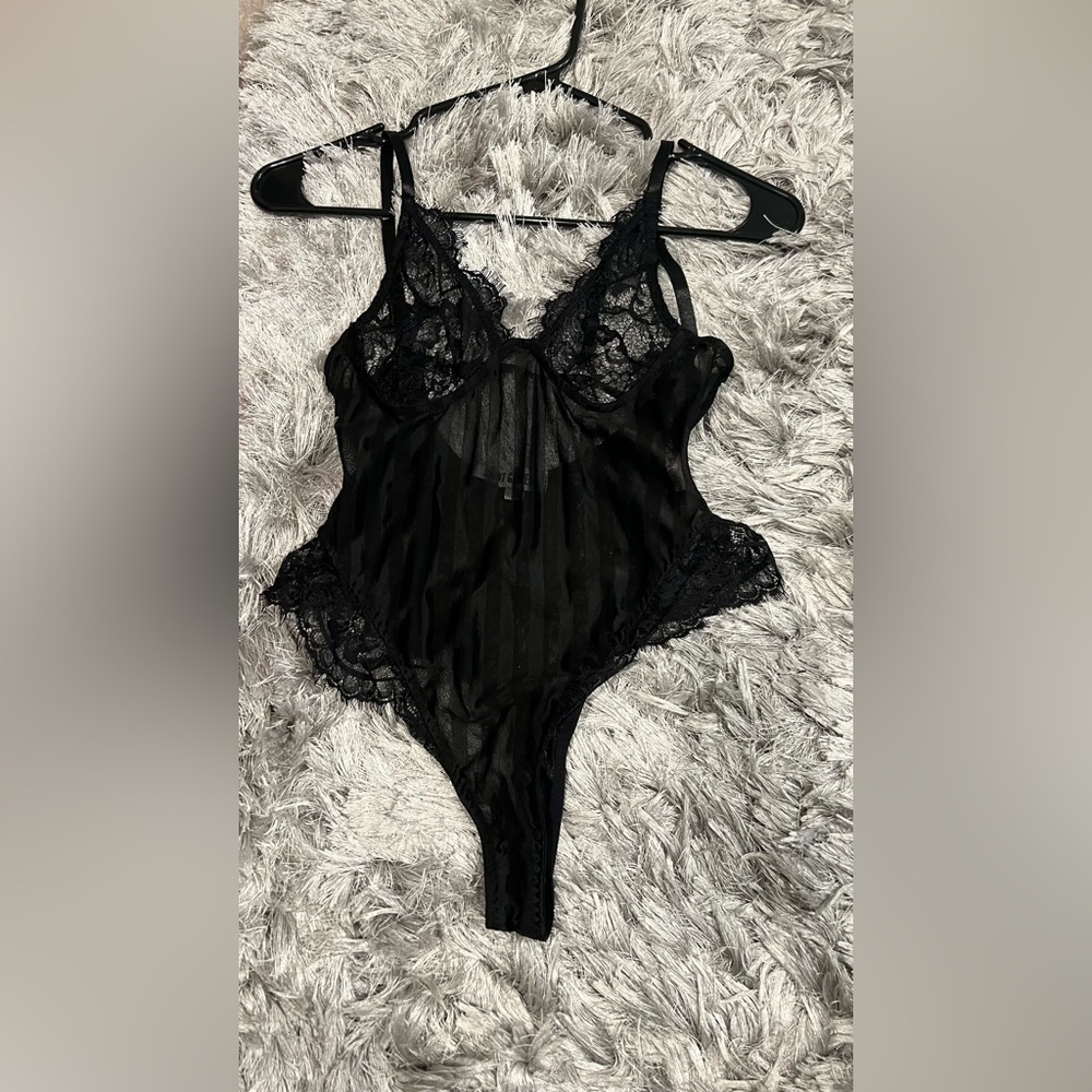 Sheer patterned bodysuit